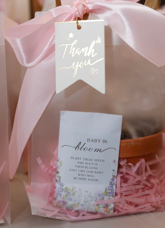 Baby Shower Seed Favor Kit â âBaby in Bloomâ Gift Set