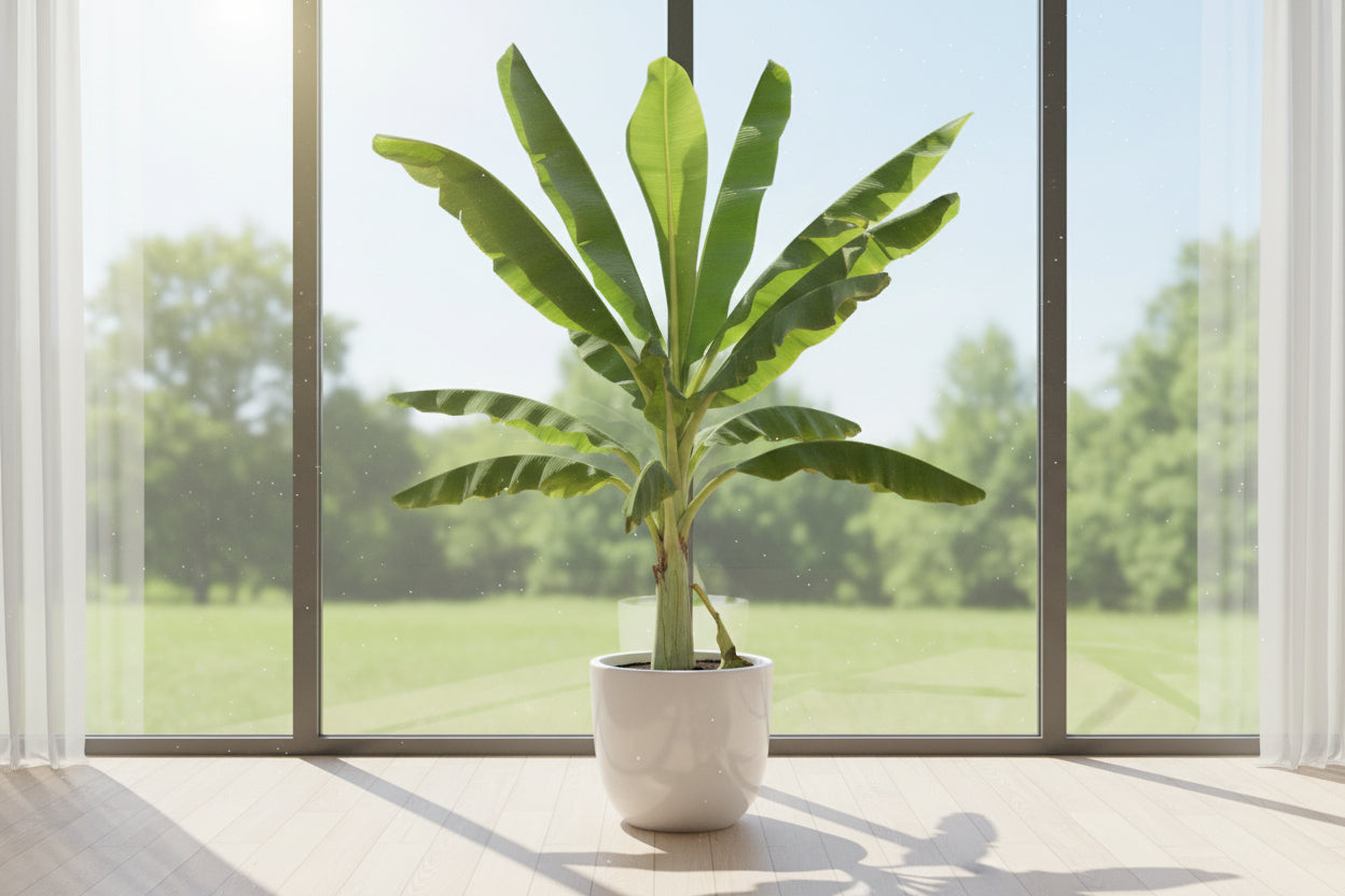 Large Banana Tree Plant 3–4 Feet Tall in 10” Grower Pot | Live Tropical Indoor Outdoor Banana Plant