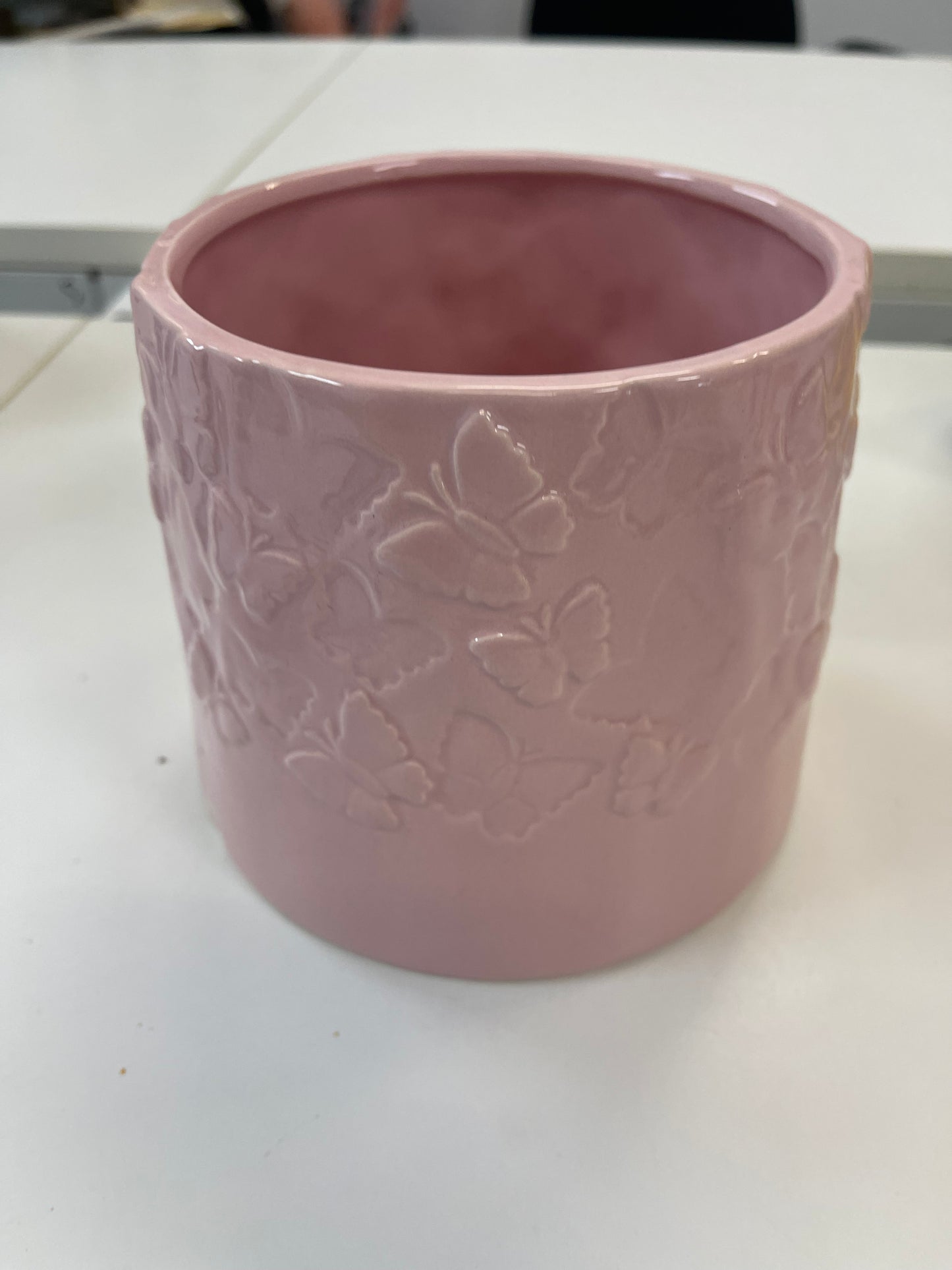 Pink ceramic pot 5” (mother day gift)