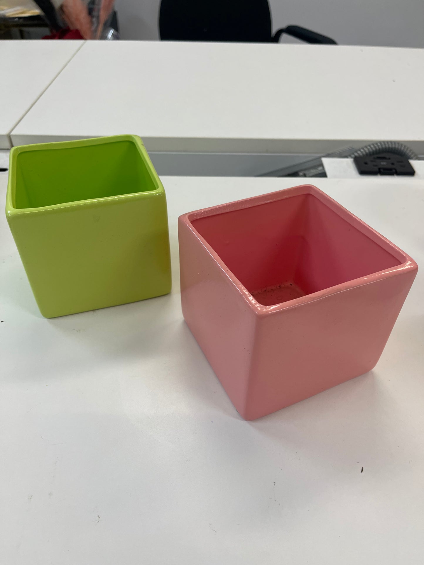 Pink ceramic pot 5” (mother day gift)