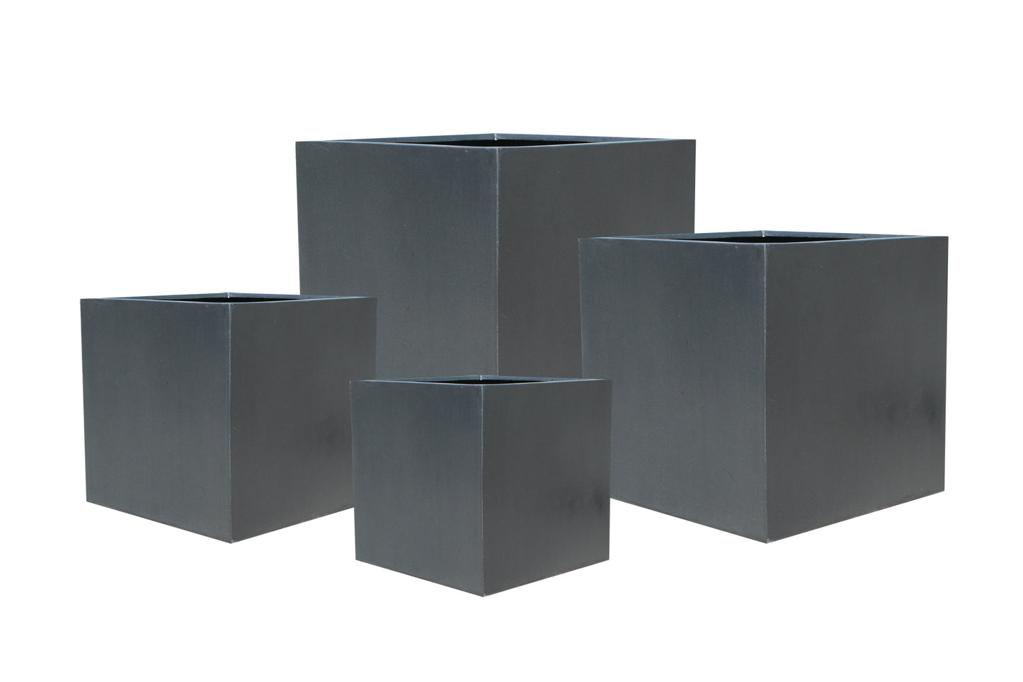 Black FIBERSTONE SQUARE POT