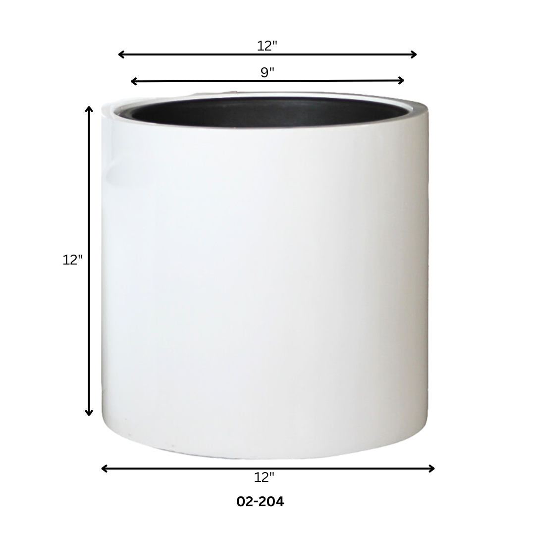 Polystone Straight Cylinder Planter with Insert