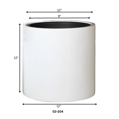 Polystone Straight Cylinder Planter with Insert