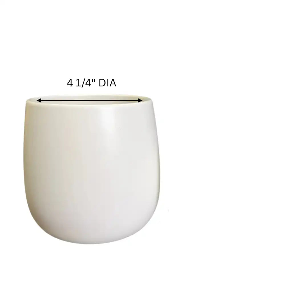 Nova Ceramic Pot – White