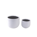 Polystone Cylinder Bowl – White & Black