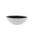 Polystone Oval Pot – White & Black