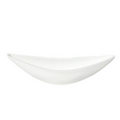 Polystone Low Oval Planter – White & Black