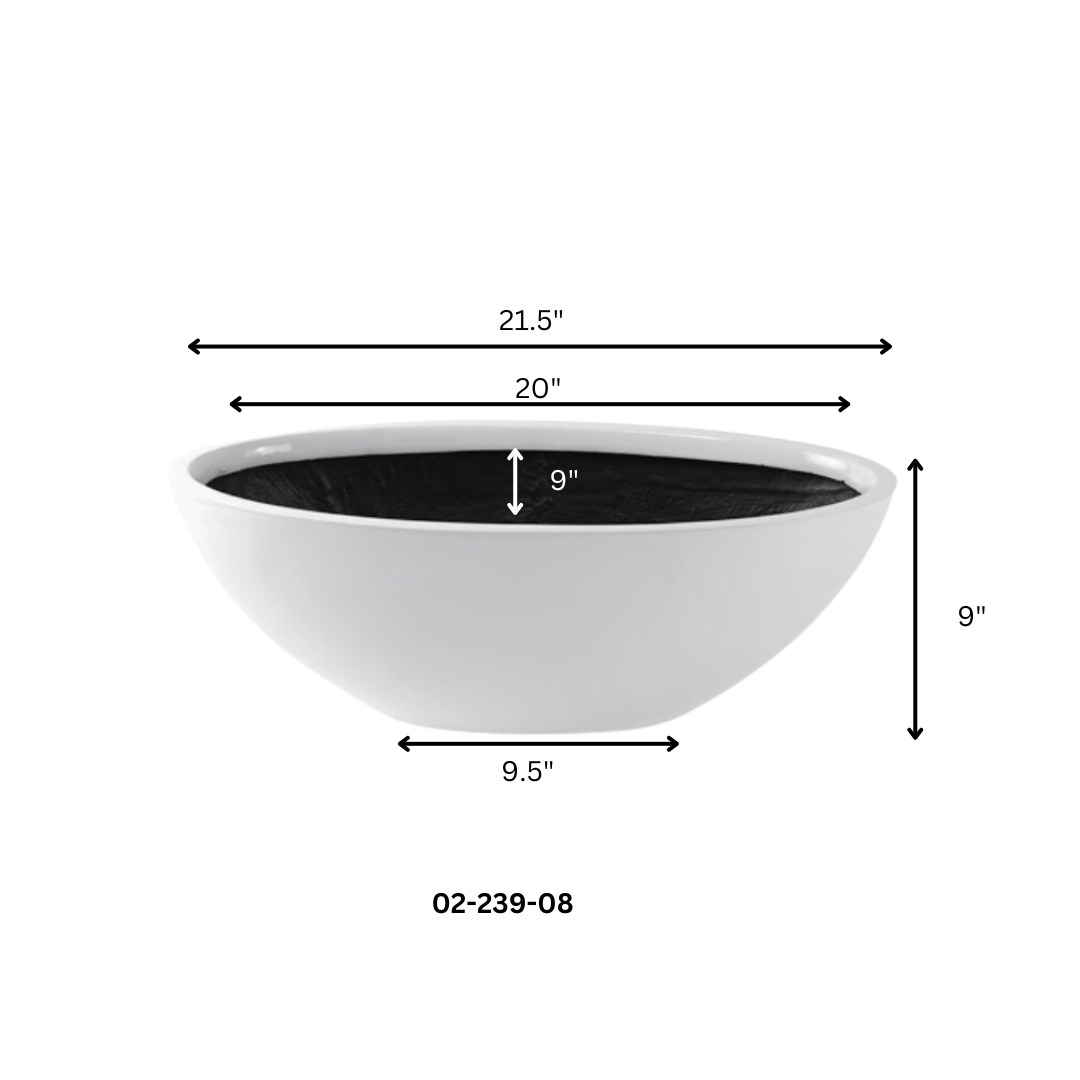 Polystone Oval Pot