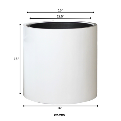 Polystone Straight Cylinder Planter with Insert