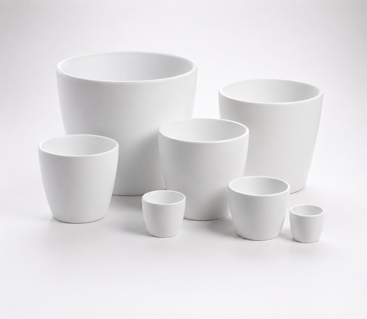 Marlow Pot - 3", 4" ,6", 8",10"& 12" White & Black View full details