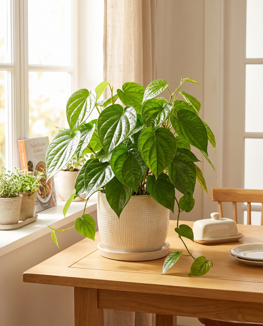Betel (paan) in a decorative ceramic, styled in a room
