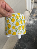 Lemon Ceramic Pot – White