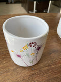 Wildflower Ceramic Pot – White