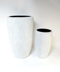 POLYSTONE ROUND TAPERED POT W/INSERT